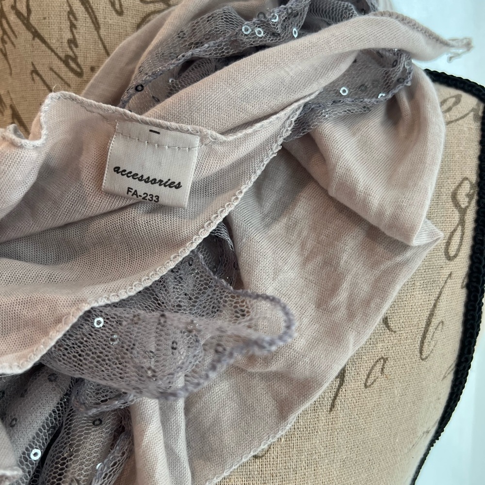 Ruffled Sequined Scarf - Picture 9 of 10